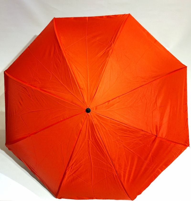 Parapluie inversé long rouge doublé rayures multicolore/ Neyrat Autun - léger et solide