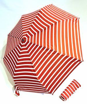 Parapluie mini pliable Marinière automatique Rouge & BlancPiganiol - Léger & solide