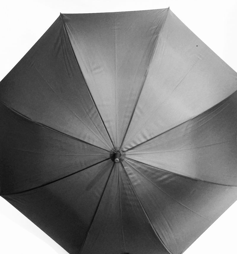Parapluie golf SLIM manuel toile anti UV uni noir 128 cm diam - Ultra léger 360g