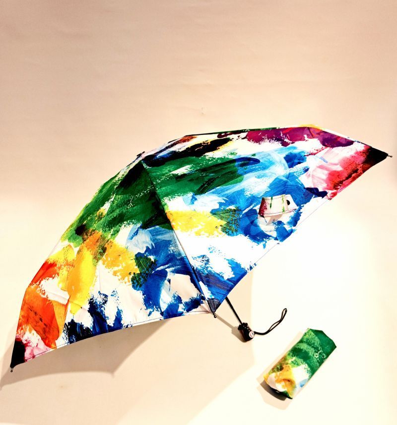 Petit parapluie micro open close imprimé panaché de couleurs Guy de Jean - léger et solide