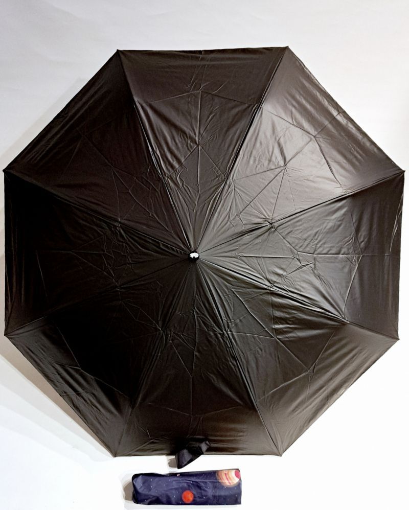 Parapluie pliant mini open-close noir & bleu doublé la galaxy Doppler- Anti uv 100% - Léger & solide