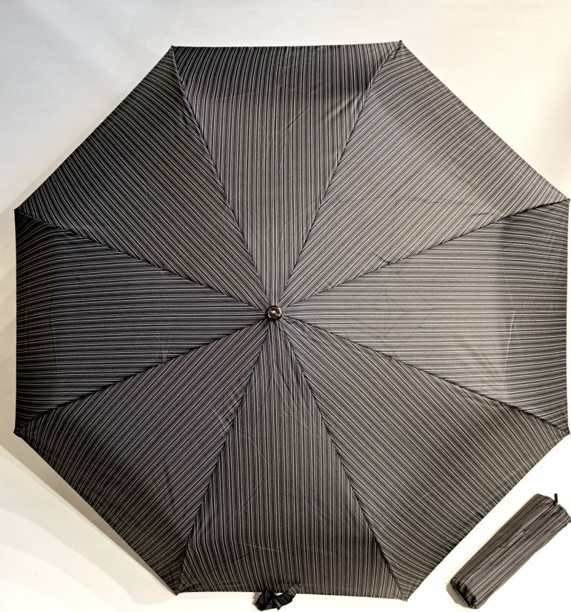 Parapluie pliant Golf Magic XM Business open close gris rayé poignée ergonomique Doppler - 122cm diam