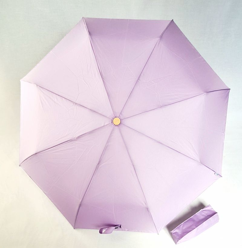 Mini parapluie pliant ouvrant fermant uni vert d'eau pg bois Smati- Léger & pas cher