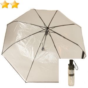  Parapluie transparent mini pliant automatique open close - léger & solide 