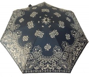  parapluie de poche micro pliant à motif Bandana bleu marine Ezpeleta, léger et solide