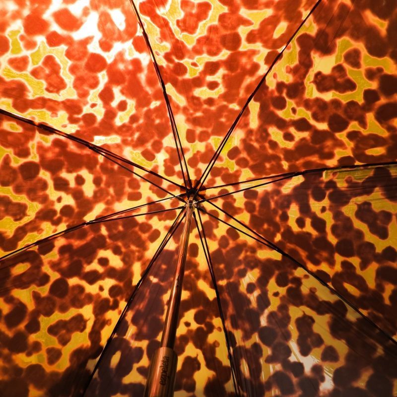 Parapluie cloche transparent doublé camouflage marron Ezpeleta