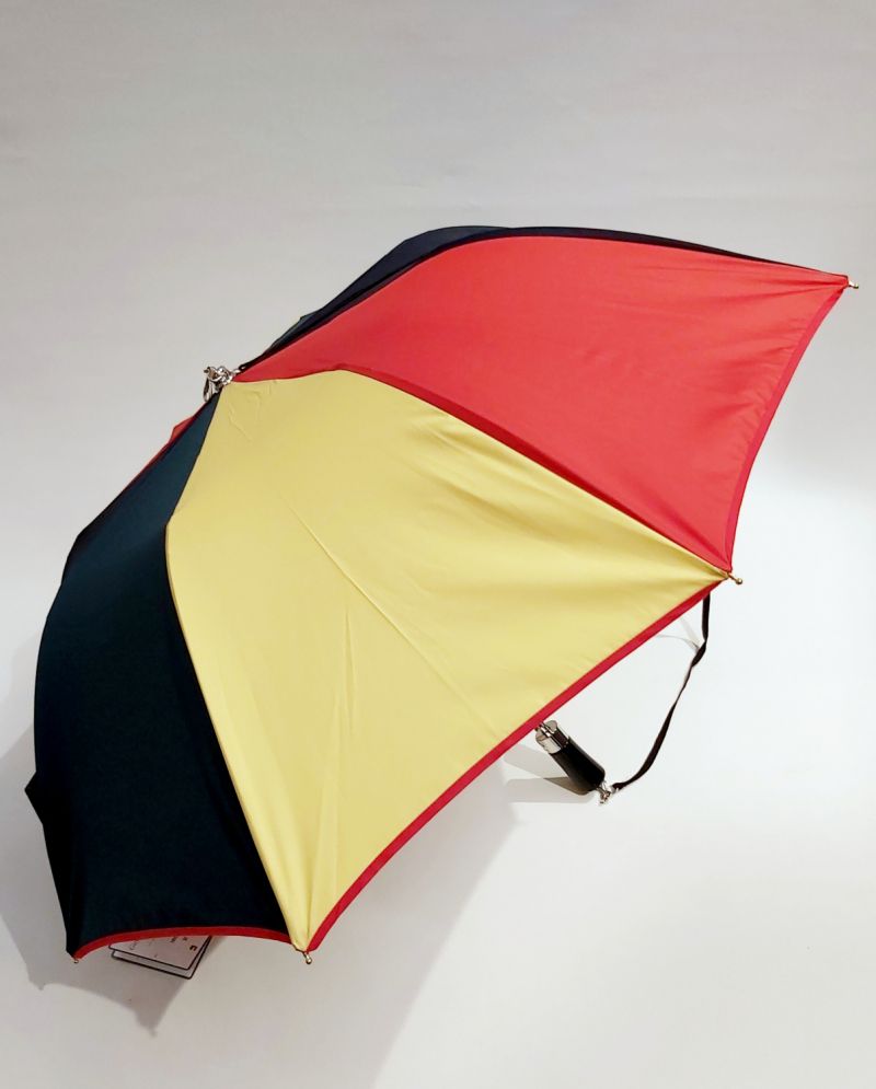 Parapluie pliant robuste multicolore automatique français à bandoulière Guy de Jean - Ne se retourne pas 