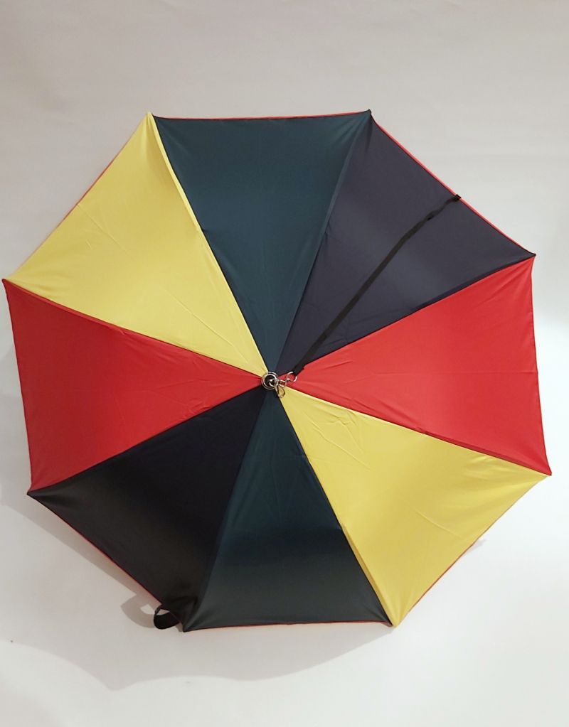 Parapluie pliant robuste multicolore automatique français à bandoulière Guy de Jean - Ne se retourne pas 