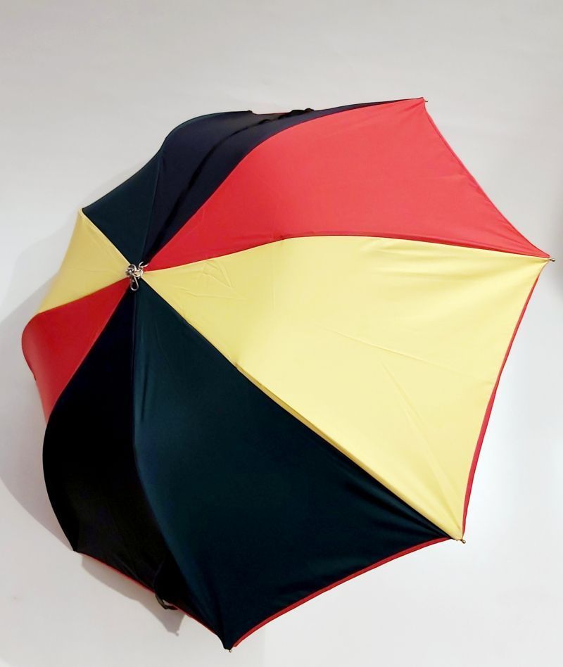 Parapluie pliant robuste multicolore automatique français à bandoulière Guy de Jean - Ne se retourne pas 