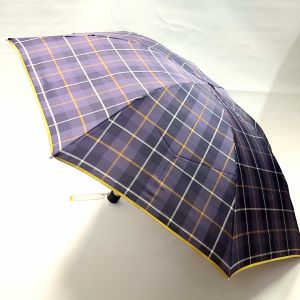 Parapluie pliant inversé violet et jaune automatique écossais / Ezpeleta : robuste & anti vent