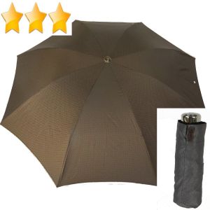 EXCLUSIVITE :  parapluie pliant inversé mini automatique à carreaux chocolat Ezpeleta