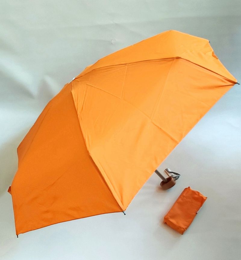 Micro plat parapluie Anatole manuel uni orange 