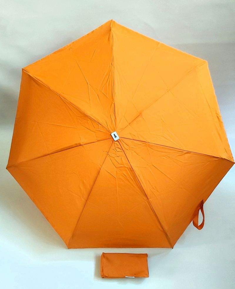 Micro parapluie Anatole pliant manuel uni orange 