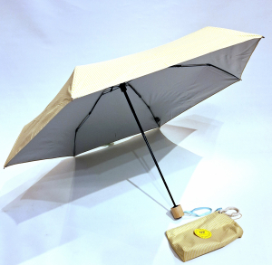 Parapluie petit anti uv 17 cm jaune imprimé discret Anti chaleur - Stop les rayons à 97.5% - Légère + Trousse