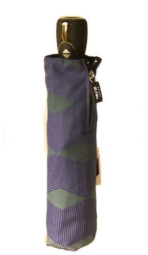 EXCLUSIVITE Mini parapluie pliant open-close imprimé violet et vert Neyrat Autun, léger et solide