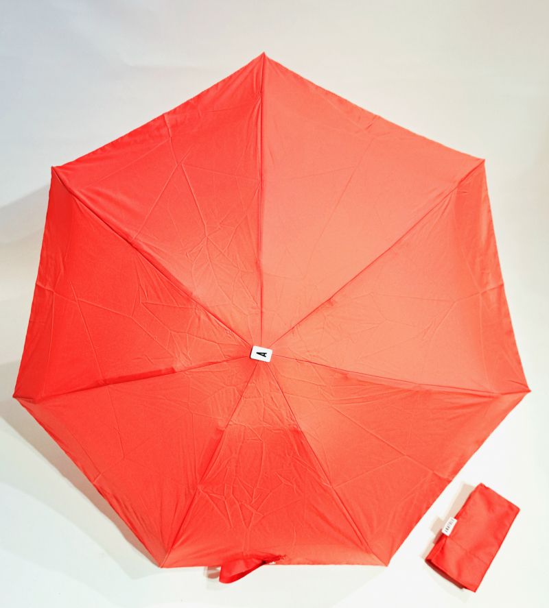 Micro parapluie pliant manuel uni coloris Sorbet PINA pg bois naturel Anatole - Léger 220g & solide