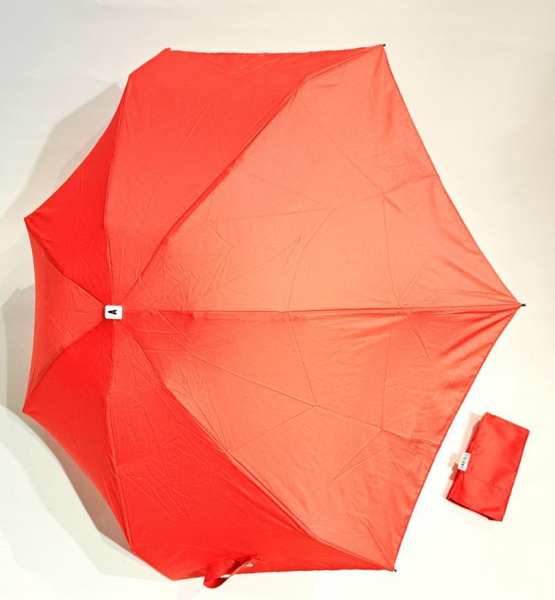 Micro parapluie pliant manuel uni coloris Sorbet PINA pg bois naturel Anatole - Léger 220g & solide