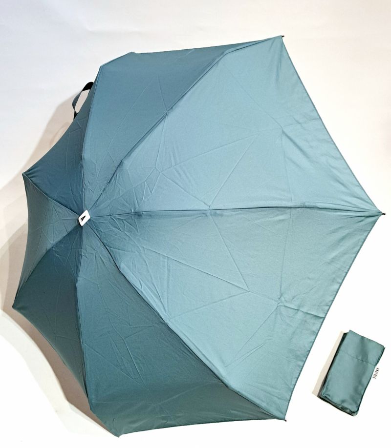  Parapluie de poche pliant coloris vert sauge Ambroise pg bois Anatole français - léger 220g & solide
