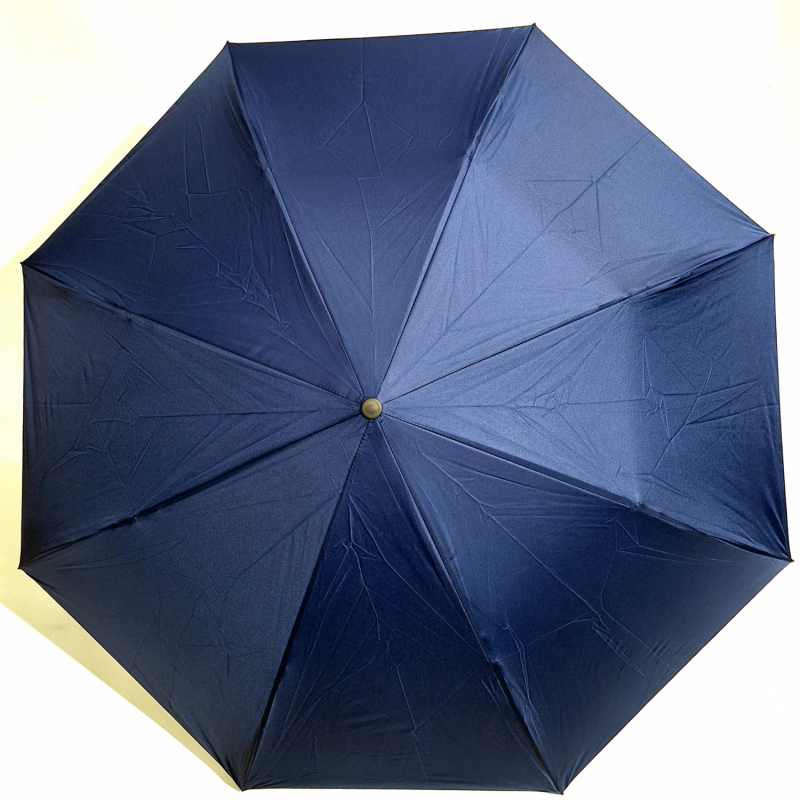 Parapluie inversé tissu doublé bleu marine & intérieur petites paquerettes - anti uv & léger