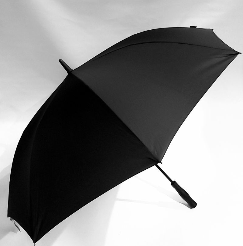  Parapluie golf XXL anti vent uni noir automatique grand 130cm, Léger & solide