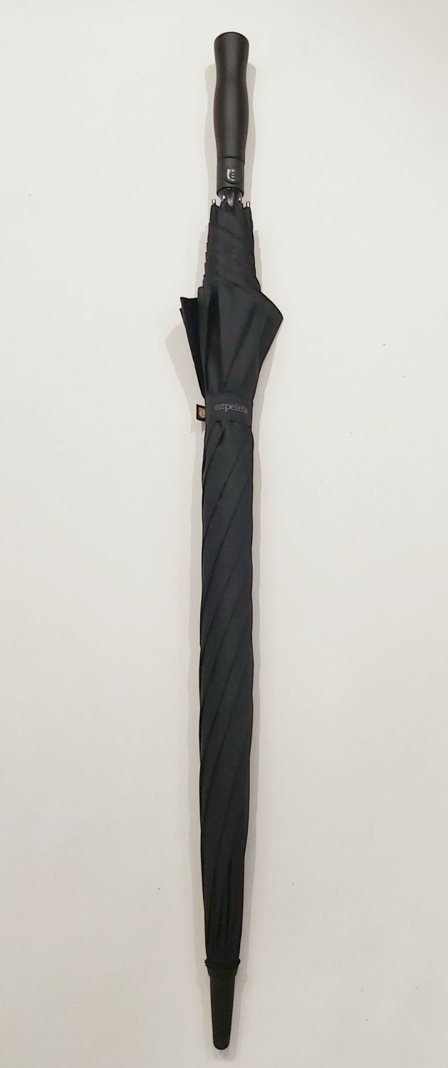  Parapluie golf XXL anti vent uni noir automatique grand 130cm, Léger & solide