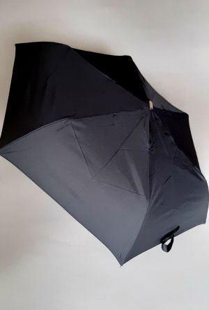  Parapluie mini noir extra plat, homme ou femme, Guy de Jean, fin & léger 190g