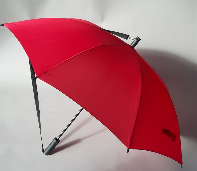  Parapluie bandoulière long automatique uni rouge Esprit - léger & solide