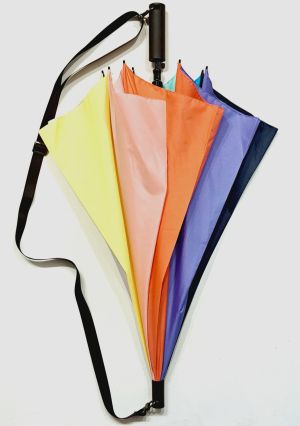  Parapluie bandoulière long à tranche alternée multicolore pastel (nouveau coloris) Esprit - léger & solide
