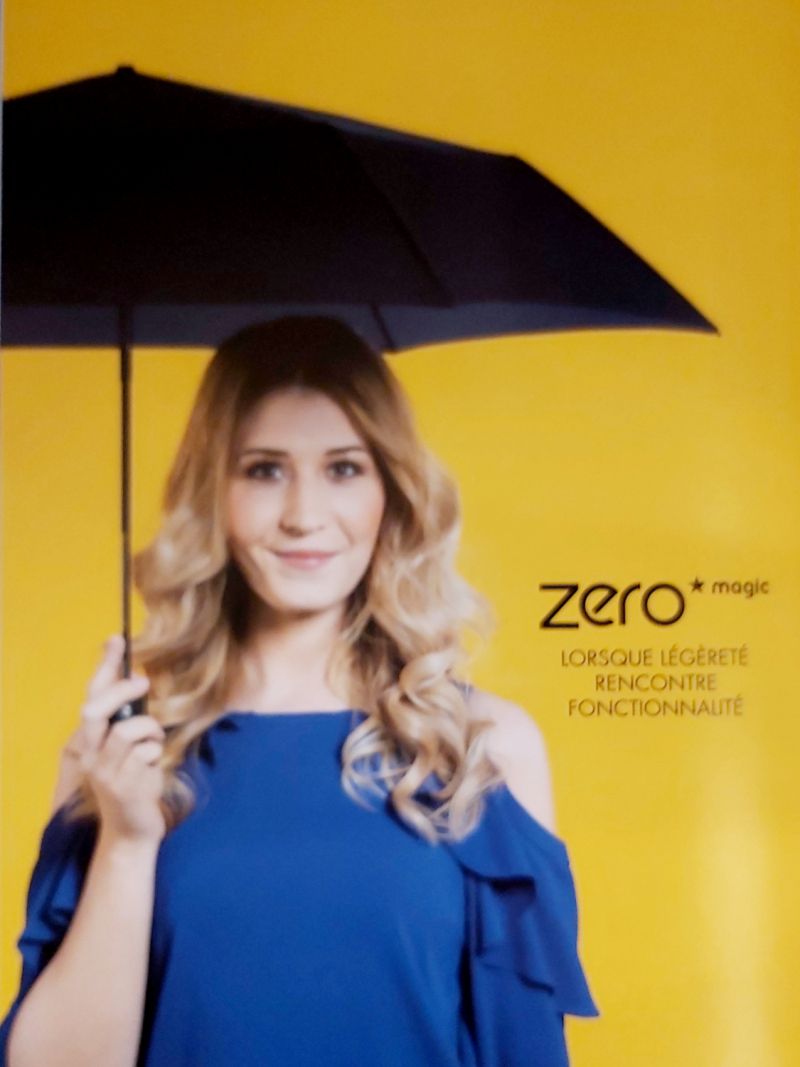 NOUVEAU : le ZERO MAGIC mini parapluie PLUME 176 g EXTRA FIN pliant fuchsia OPEN CLOSE Doppler, le plus léger