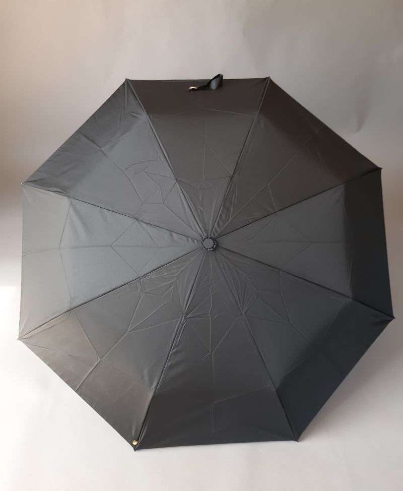 Parapluie homme mini pliant manuel uni noir pas cher Ezpeleta, léger et solide