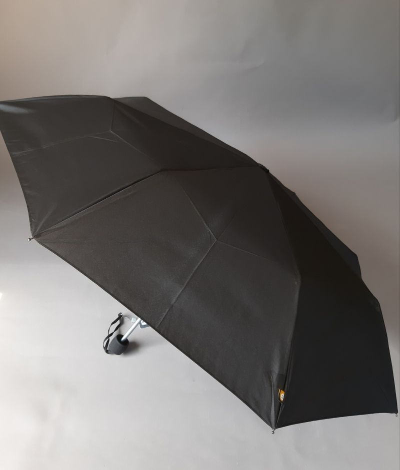 Parapluie homme mini pliant manuel uni noir pas cher Ezpeleta - léger et solide