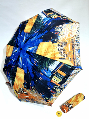 Parapluie mini pliable Café de Paris Monet open close coloré Doppler - léger & résistant - Anti uv