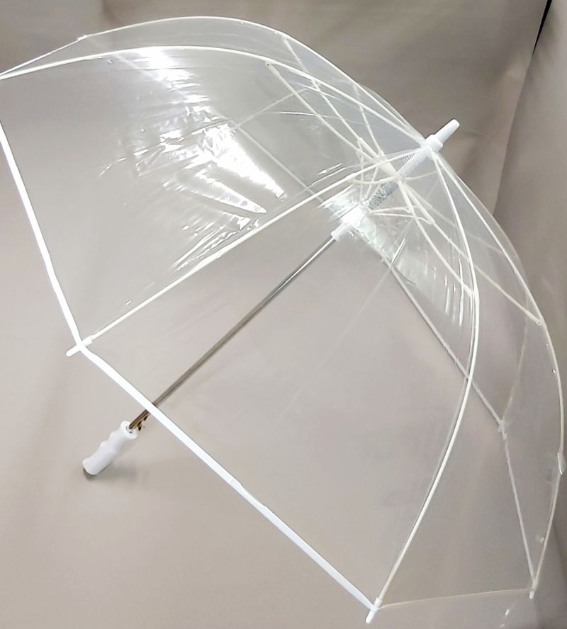 Parapluie de golf transparent blanc mariage