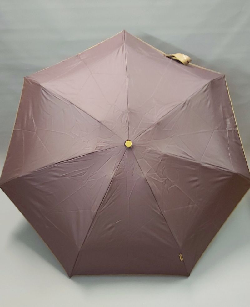  parapluie de poche pliant mini prune trousse imperméable beige, léger et solide