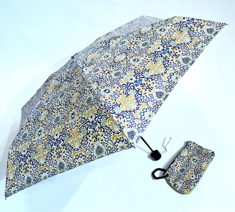 Parapluie de poche pliant mini trousse imperméable bleu / jaune imprimé arabesque Ezpeleta - Résistant & léger