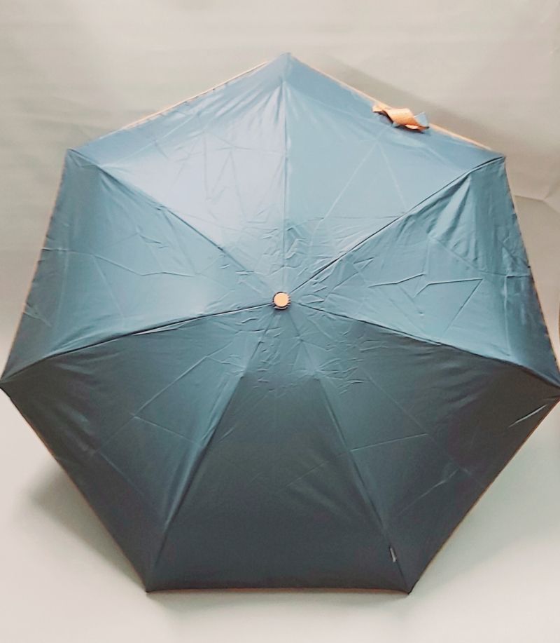  parapluie de poche pliant mini gris foncé trousse imperméable caramel, résistant et de grande taille