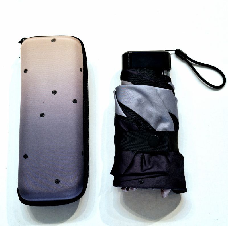  parapluie de poche plat pliant bleu étui rigide à motif sur un thème exotique et des tigres Ezpeleta, léger et résistant