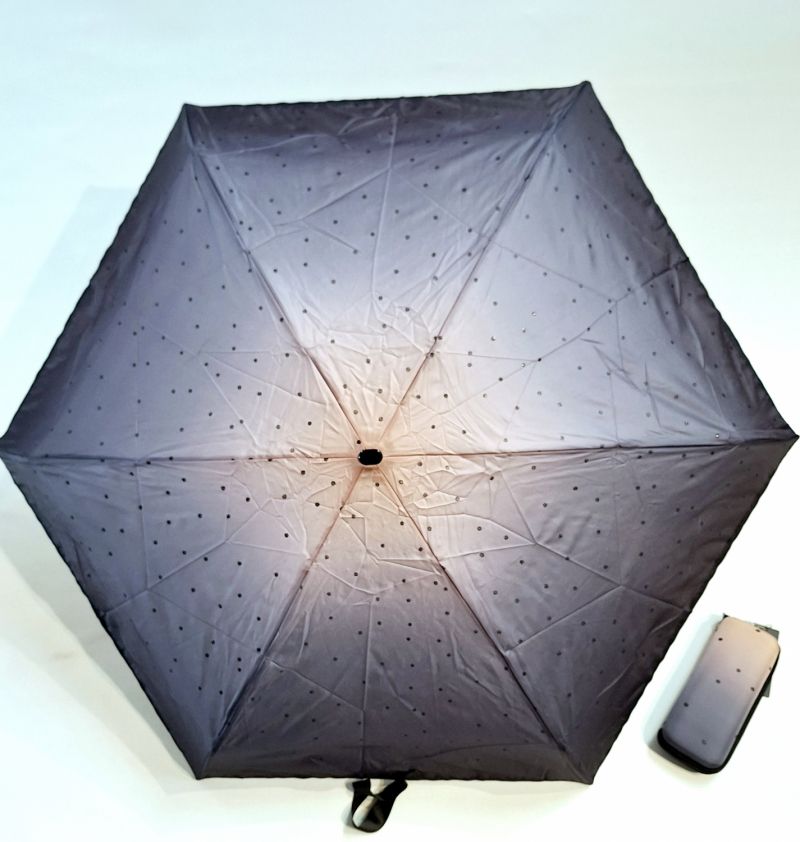  parapluie de poche plat pliant bleu étui rigide à motif sur un thème exotique et des tigres Ezpeleta, léger et résistant