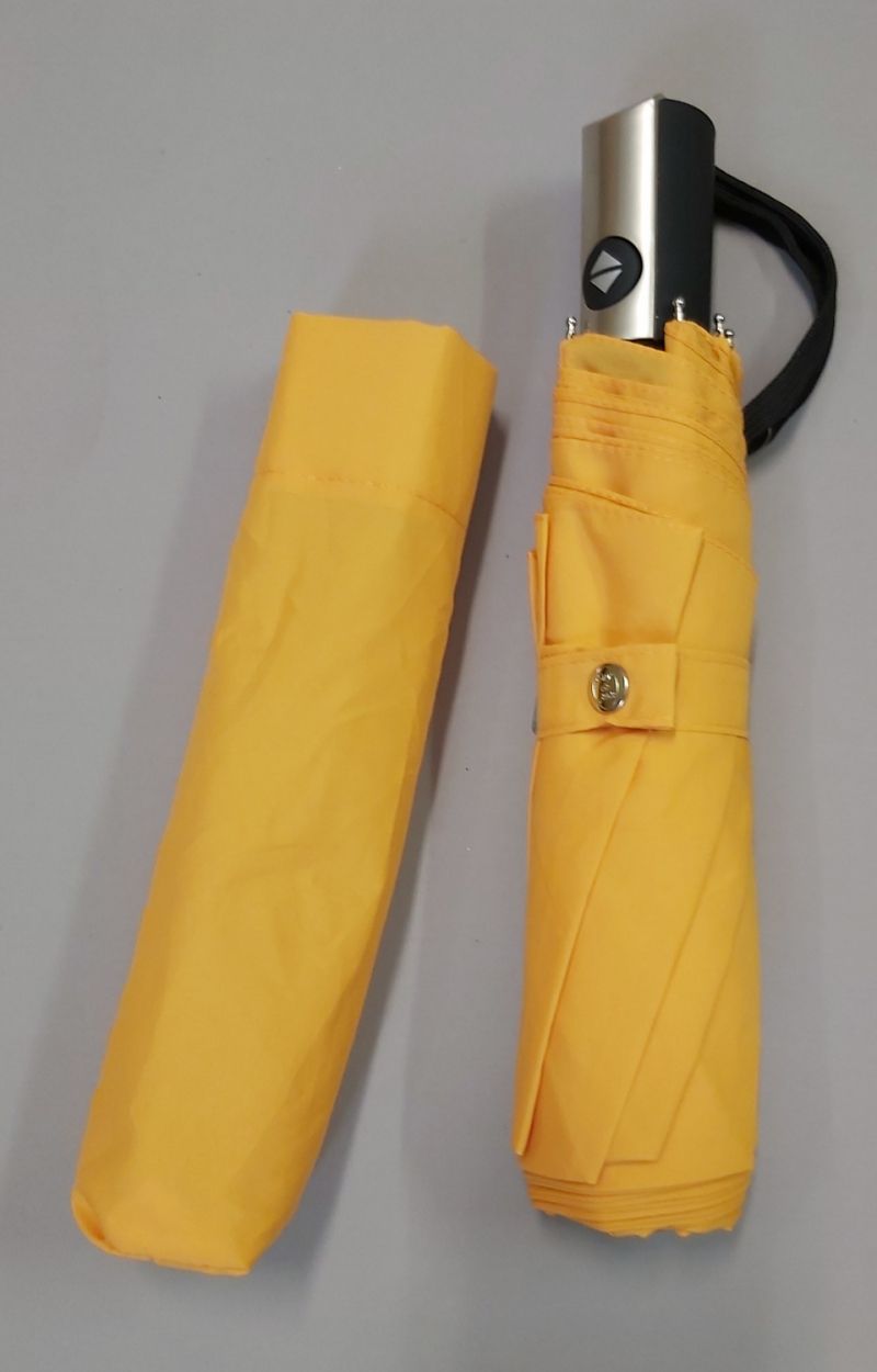 Parapluie mini pliant anti uv à 95% open close uni jaune Guy de Jean, grand et solide