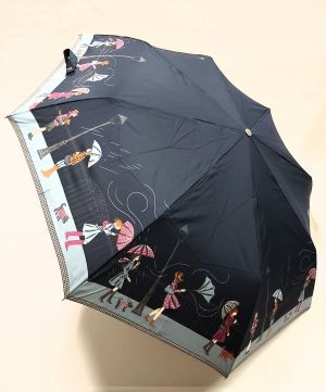 parapluie mini pliant bleu open close à motif sur la tempête - léger & résistant