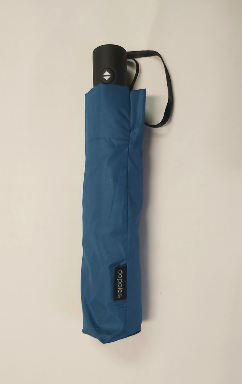 NOUVEAU : ZERO MAGIC mini parapluie PLUME EXTRA FIN pliant uni bleu crystal OPEN CLOSE Doppler - 176 g le plus léger