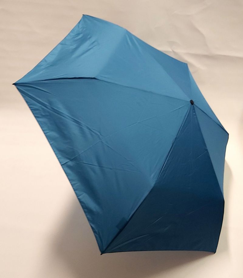 NOUVEAU : ZERO MAGIC mini parapluie PLUME EXTRA FIN pliant uni bleu OPEN CLOSE Doppler, 176 g le plus léger