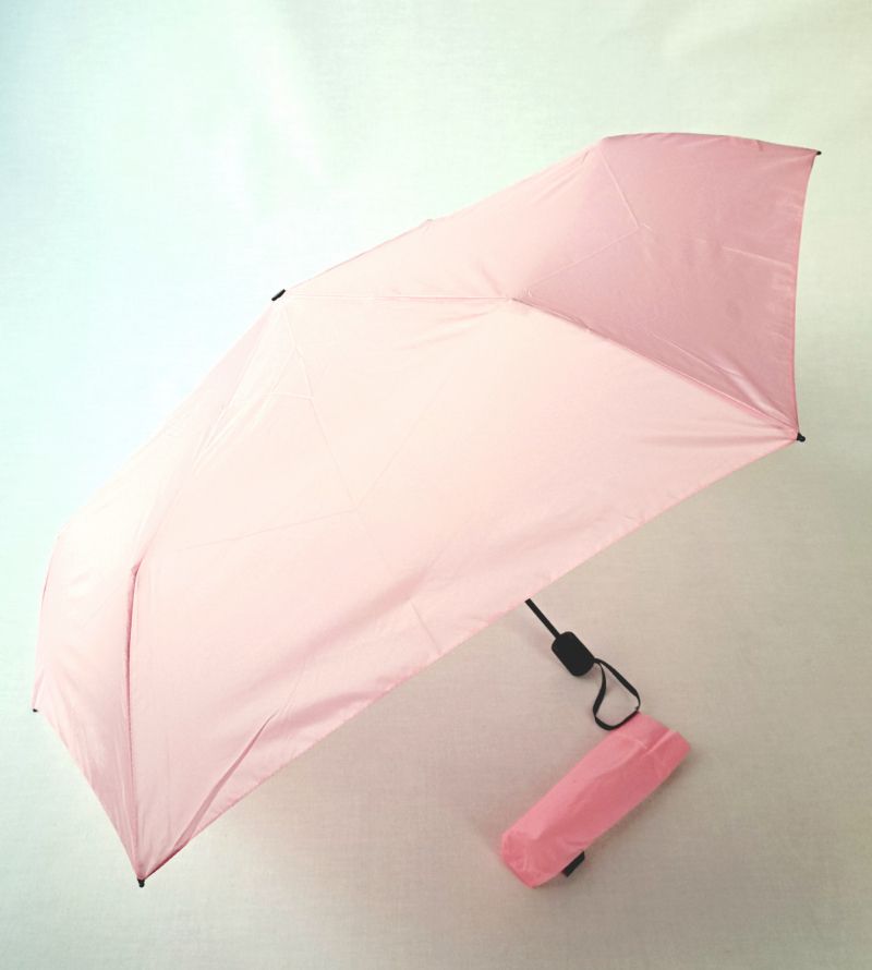 NOUVEAU :  ZERO MAGIC mini open close 176 g parapluie PLUME EXTRA FIN uni rose Doppler - + léger & solide