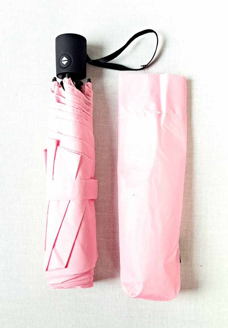 NOUVEAU :  ZERO MAGIC mini open close 176 g parapluie PLUME EXTRA FIN uni rose Doppler - + léger & solide