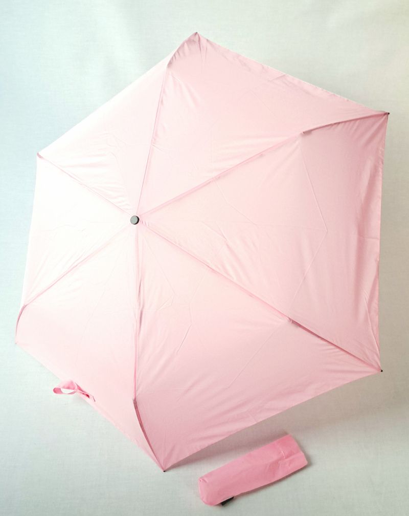 NOUVEAU :  ZERO MAGIC mini open close 176 g parapluie PLUME EXTRA FIN uni rose Doppler - + léger & solide