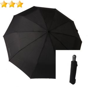 Mini parapluie pliant noir open-close 10 branches P. CARDIN, grand et robuste mini XXL