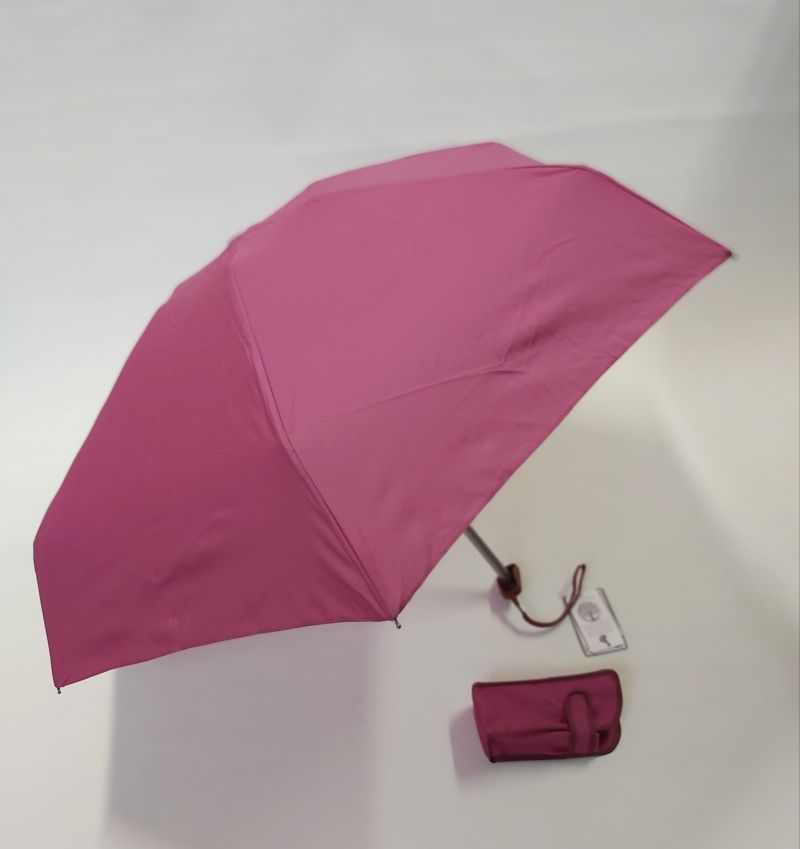  parapluie anti uv mini pliant uni fuchsia par Guy de Jean, léger et solide