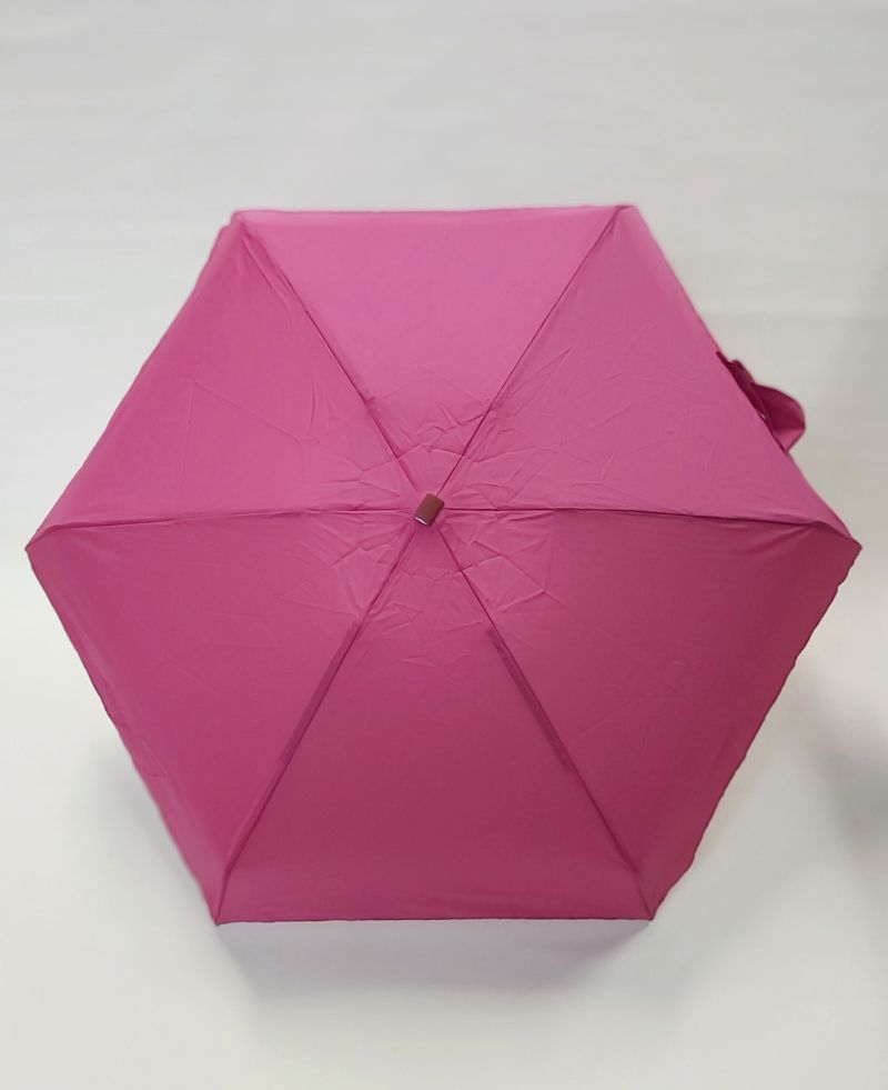  parapluie anti uv mini pliant uni fuchsia par Guy de Jean, léger et solide