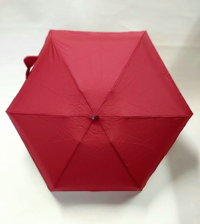  parapluie anti uv mini pliant uni rouge par Guy de Jean français, léger 190 g et solide