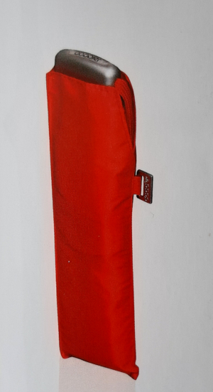 Parapluie mini extra plat pliant manuel uni ROUGE Doppler - Léger 190g & solide